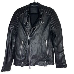Allsaints black moto mens jacket S